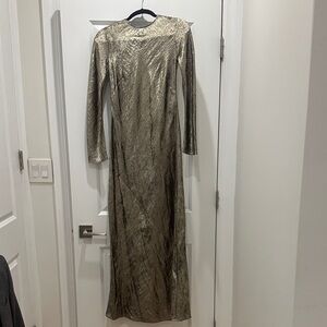 Banana Republic brand new Shimmering metallic  gown XS